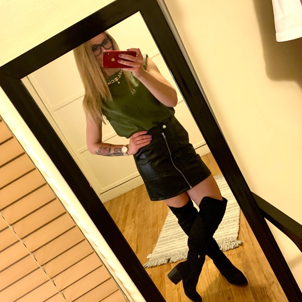 Black Leather Skirt